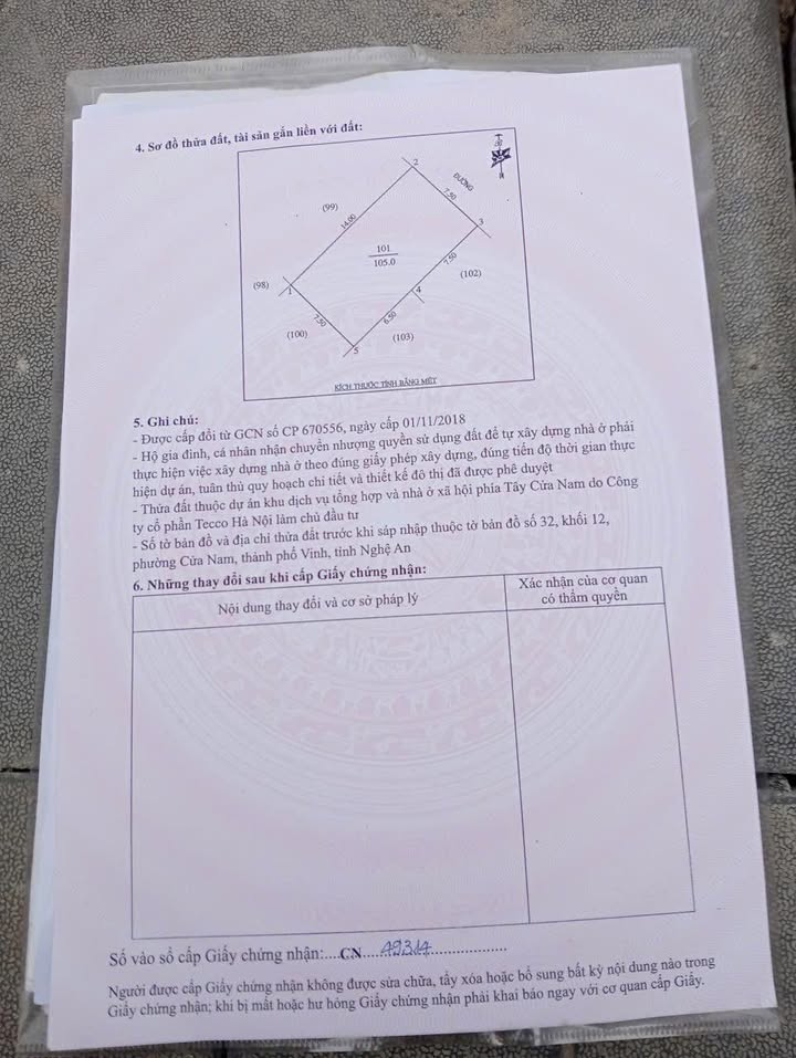 Bán đất 105m² Cửa Nam, Vinh - Đường ô tô tránh nhau thoải mái!