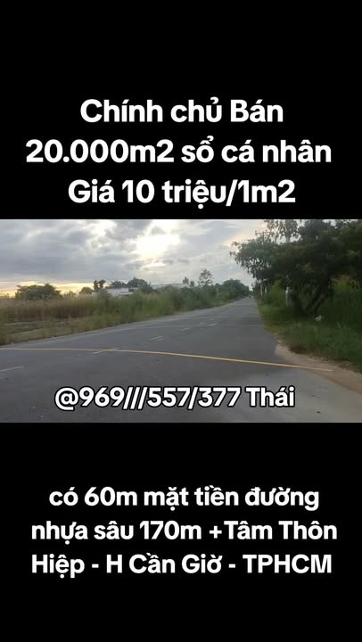 Đất nền 2HA tại xã Tam Hiệp, Cần Giờ - Giá chỉ 10 triệu/m², chính chủ bán gấp!