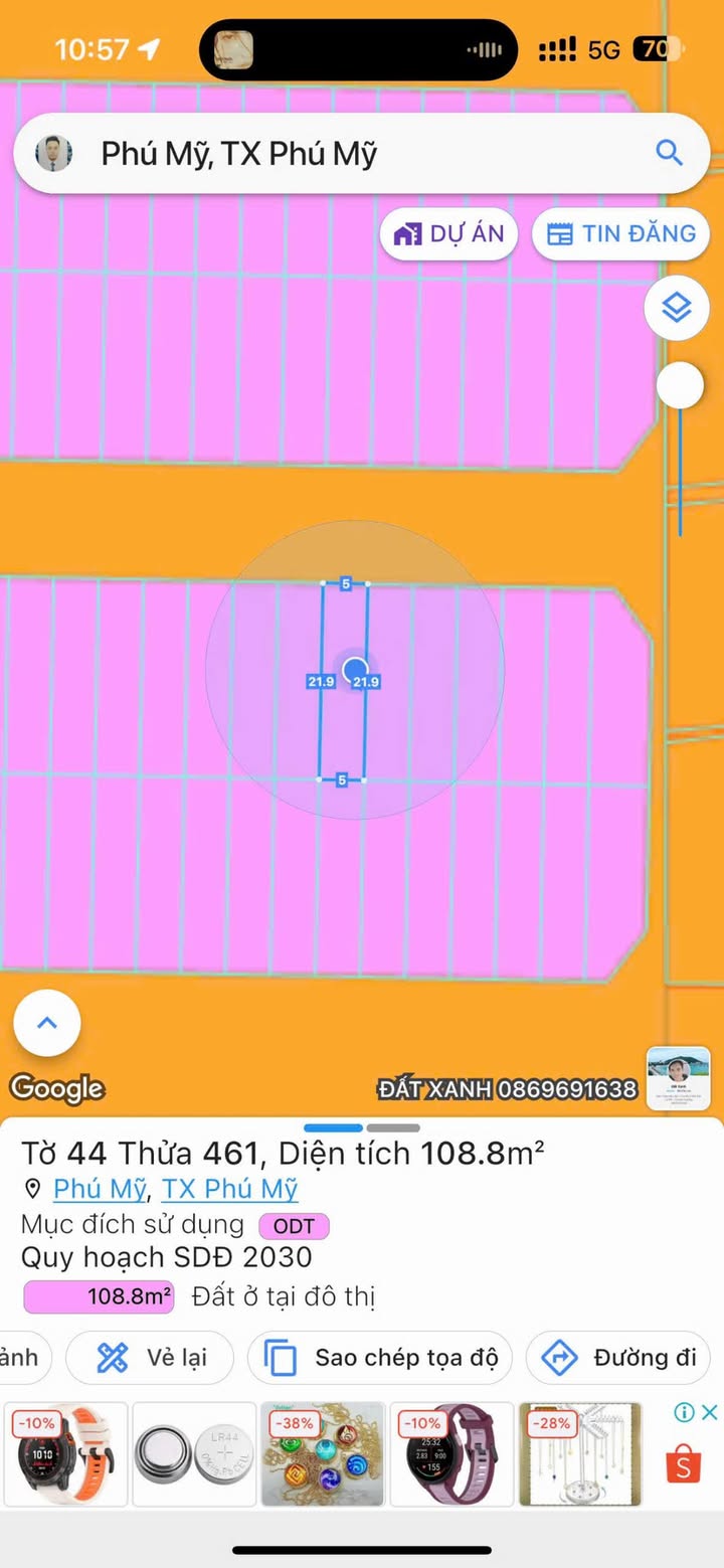 Đất nền Phú Mỹ 108.8m² giá 3 tỷ - Vị trí đắc địa, pháp lý rõ ràng!