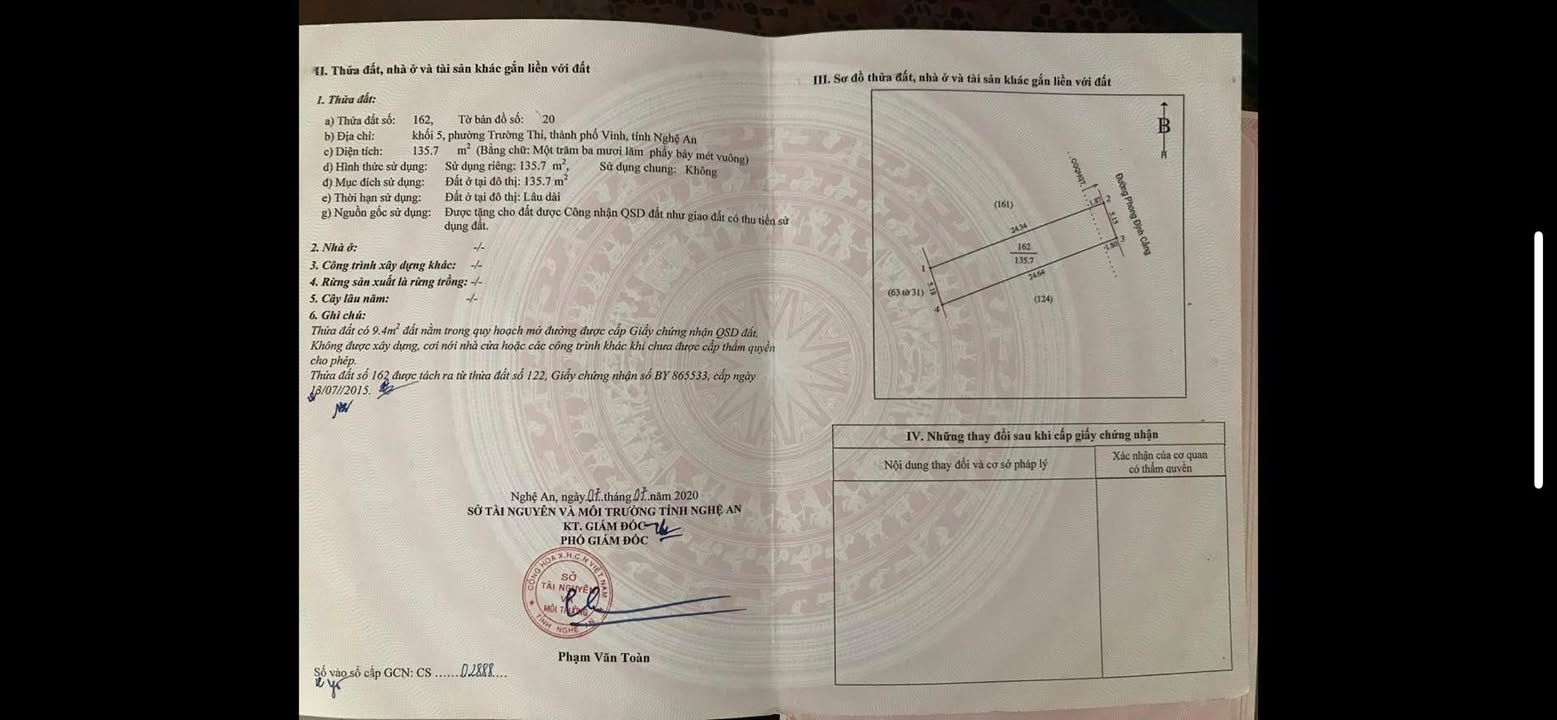 Đất mặt tiền đường Phong Định Cảng, phường Trường Thi 135m² giá 12.42 tỷ - Cơ hội đầu tư hấp dẫn!