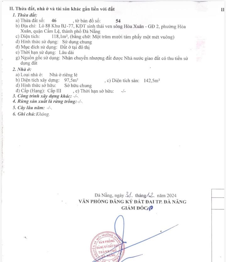 Đất nền Cồn Dầu 24, Hòa Xuân, 237m² giá 15 tỷ - Kinh doanh nhà trọ sinh lời cao!