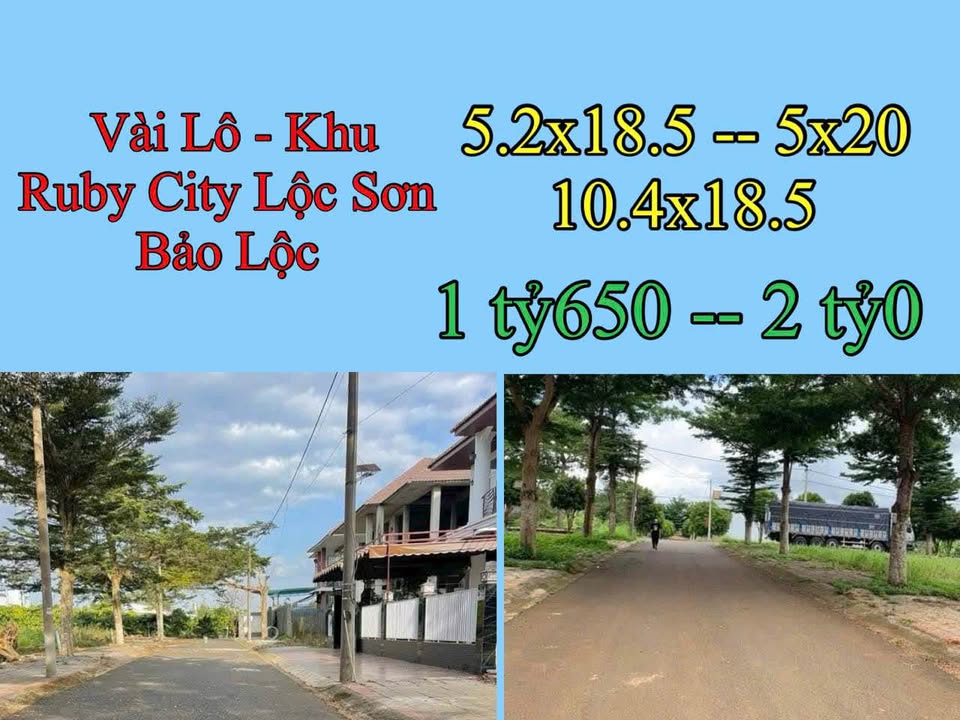 Đất nền Ruby City Bảo Lộc 96m² giá 1.65 tỷ - Đầu tư sinh lời ngay!