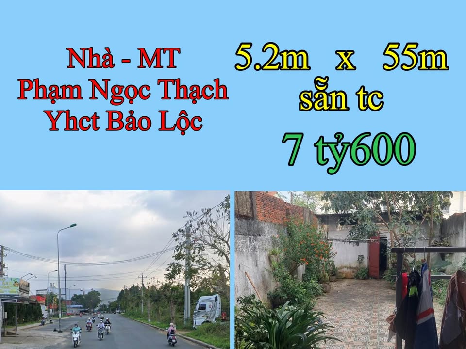 Nhà mặt tiền Phạm Ngọc Thạch Bảo Lộc 286m² giá 7.6 tỷ - Đầu tư sinh lời ngay!