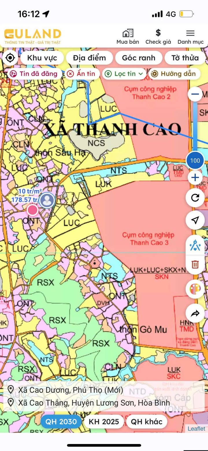 Đất nền thổ cư xã Thanh Cao, Lương Sơn, 360m² giá chỉ 4x triệu/m - Tiềm năng tăng giá cao!