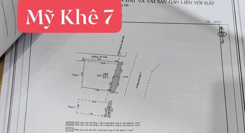 Đất nền mặt tiền đường Mỹ Khê 7, Sơn Trà, Đà Nẵng 94m² - Đầu tư sinh lời ngay!