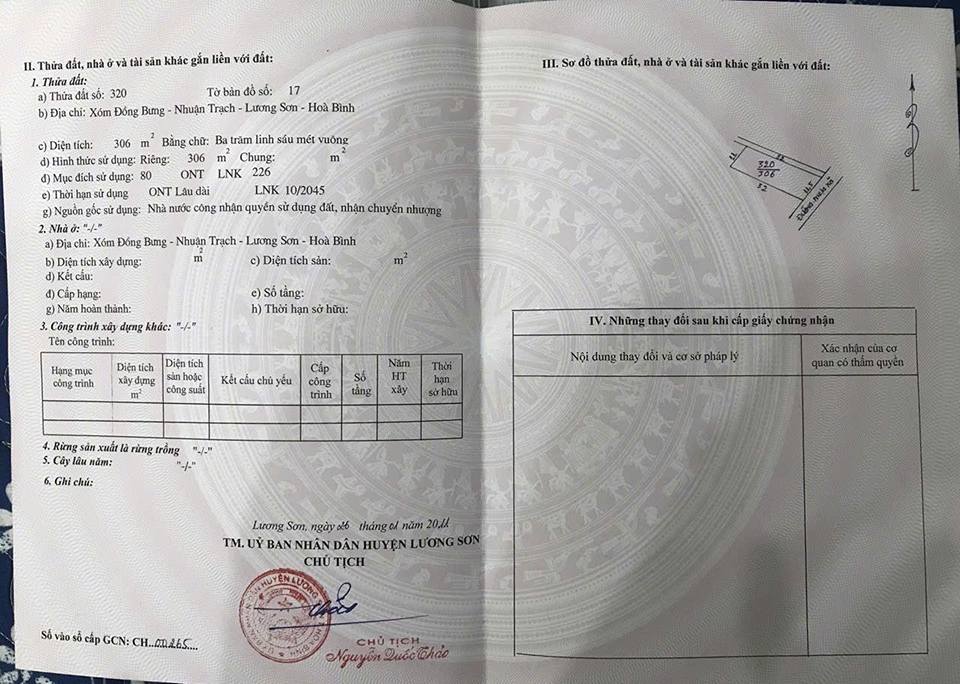 Đất mặt tiền đường Phan Đình Giót Lương Sơn 306m² giá 6.12 tỷ - Sổ đỏ chính chủ!