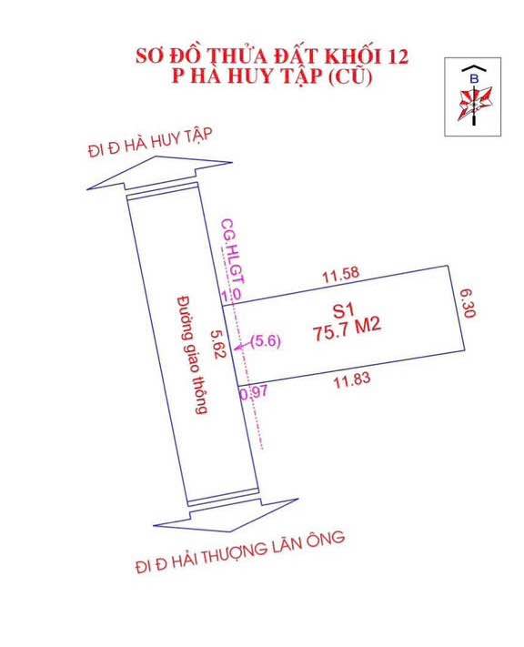 Nhà bán tại khu phố 12, phường Hà Huy Tập, Nghệ An 75.7m² - Diện tích rộng thoáng, giá tốt!
