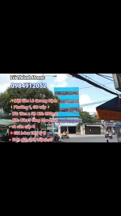 FrontHouse mặt tiền Lê Quang Định, Gò Vấp 892m² giá 185 tỷ - Đầu tư sinh lời lý tưởng!