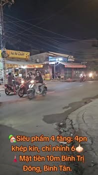 Nhà 4 Tầng Hẻm 168 Bình Trị Đông, 56m² giá 6 tỷ - Ô Tô Đỗ Cửa