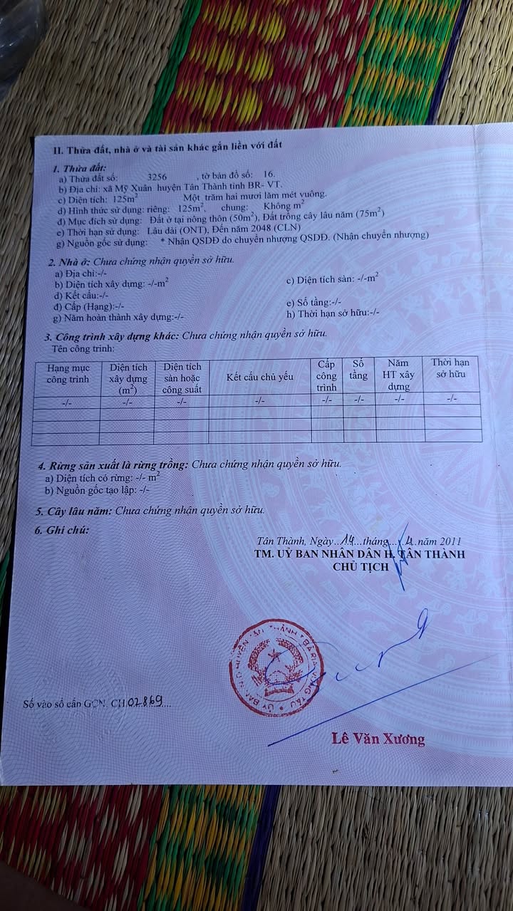 Đất thổ cư chính chủ Mỹ Xuân 125m² giá chỉ 1,7 tỷ - Ô tô tránh nhau thoải mái!