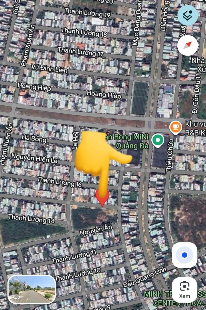 Đất mặt tiền Thanh Lương 15, Hòa Xuân 100m² - Vị trí đẹp, đối diện công viên!