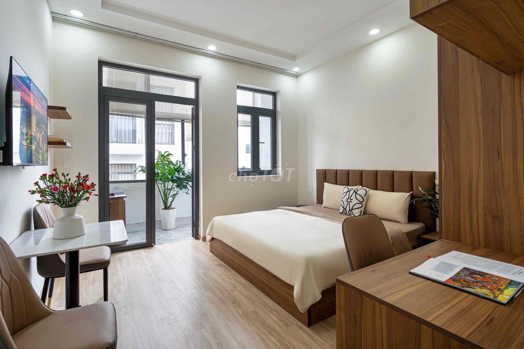 Căn hộ cho thuê quận Bình Thạnh 50m² giá 9.5 triệu - Tiện nghi đầy đủ, sẵn sàng vào ở ngay!