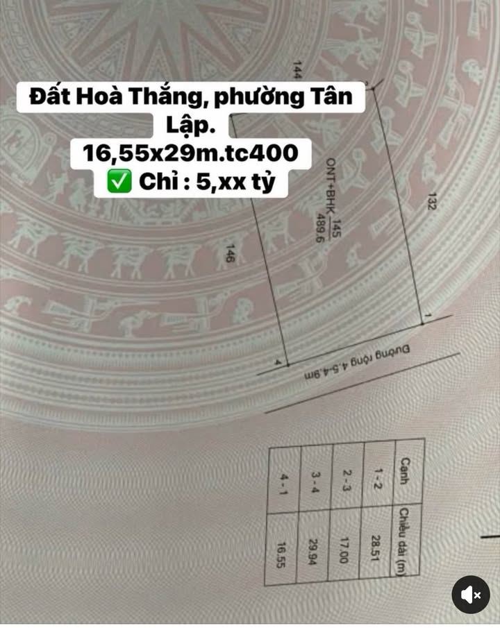 Đất nền Tân Lập, Buôn Ma Thuột 479.95m² giá 5 tỷ - Đầu tư sinh lời cao!