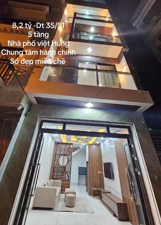 Nhà 5 tầng phố Việt Hưng Long Biên 35m² giá 8,2 tỷ - Sổ đỏ chính chủ đẹp