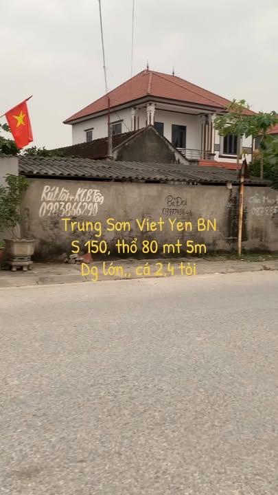 Đất kinh doanh mặt tiền 5m tại Trung Sơn, Việt Yên - 150m² chỉ 2.4 tỷ!