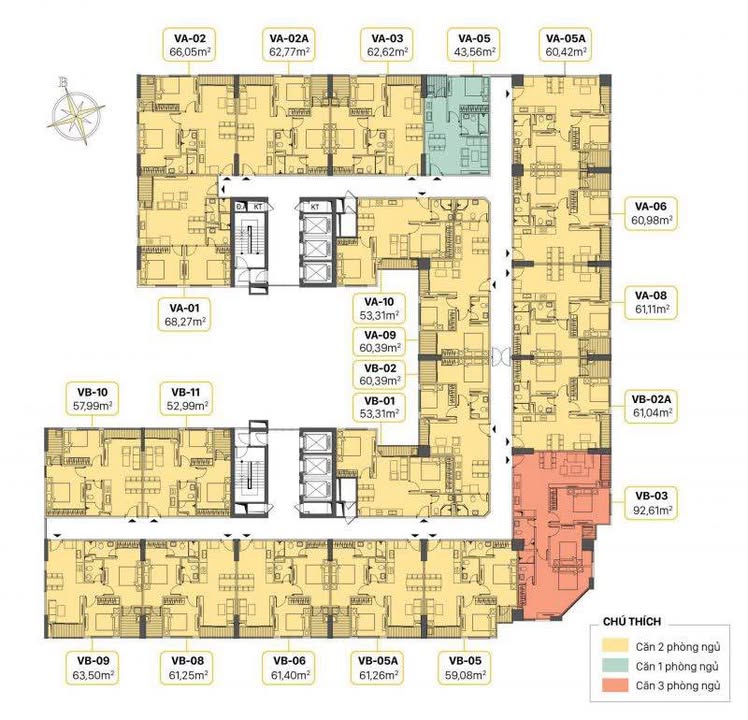 Căn hộ T&T Vinh 58m² giá 2.7 tỷ - Vị trí trung tâm thành phố