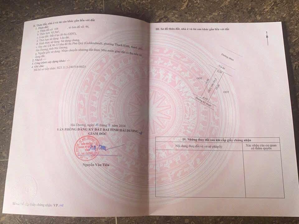 Đất thổ cư Thạch Khôi 85m² giá 3 tỷ - Vị trí đẹp, gần chợ và trường học!