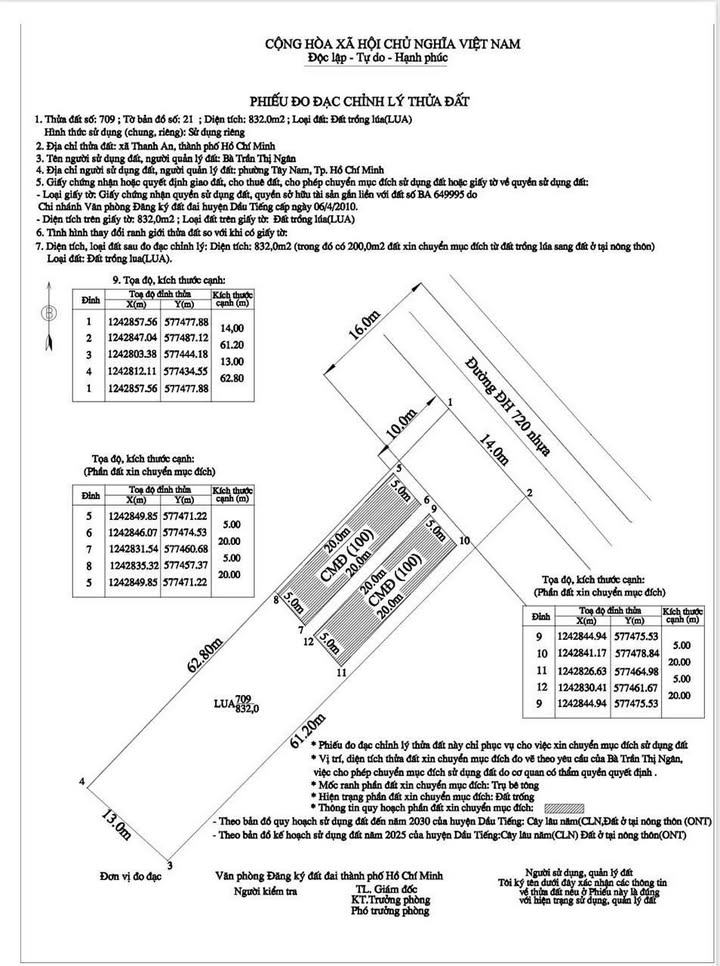 Đất nền thổ cư 200m² ấp Cà Tong, Dầu Tiếng giá 1.4 tỷ - Cơ hội đầu tư hấp dẫn!