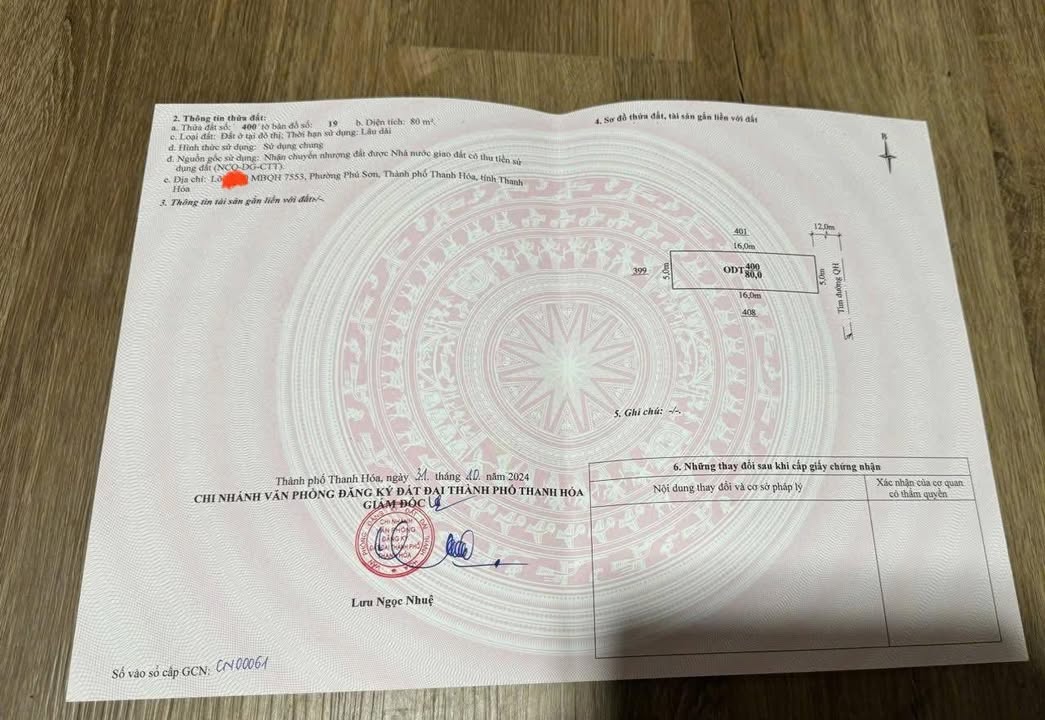 Đất nền Phú Sơn, Thanh Hóa 80m² - Hướng Đông đẹp, đường rộng 24m