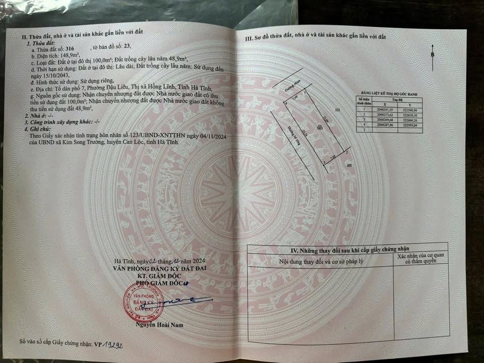 Đất nền chính chủ tại Phường Đậu Liêu, 148m² giá 1 tỷ - Cơ hội đầu tư tuyệt vời!