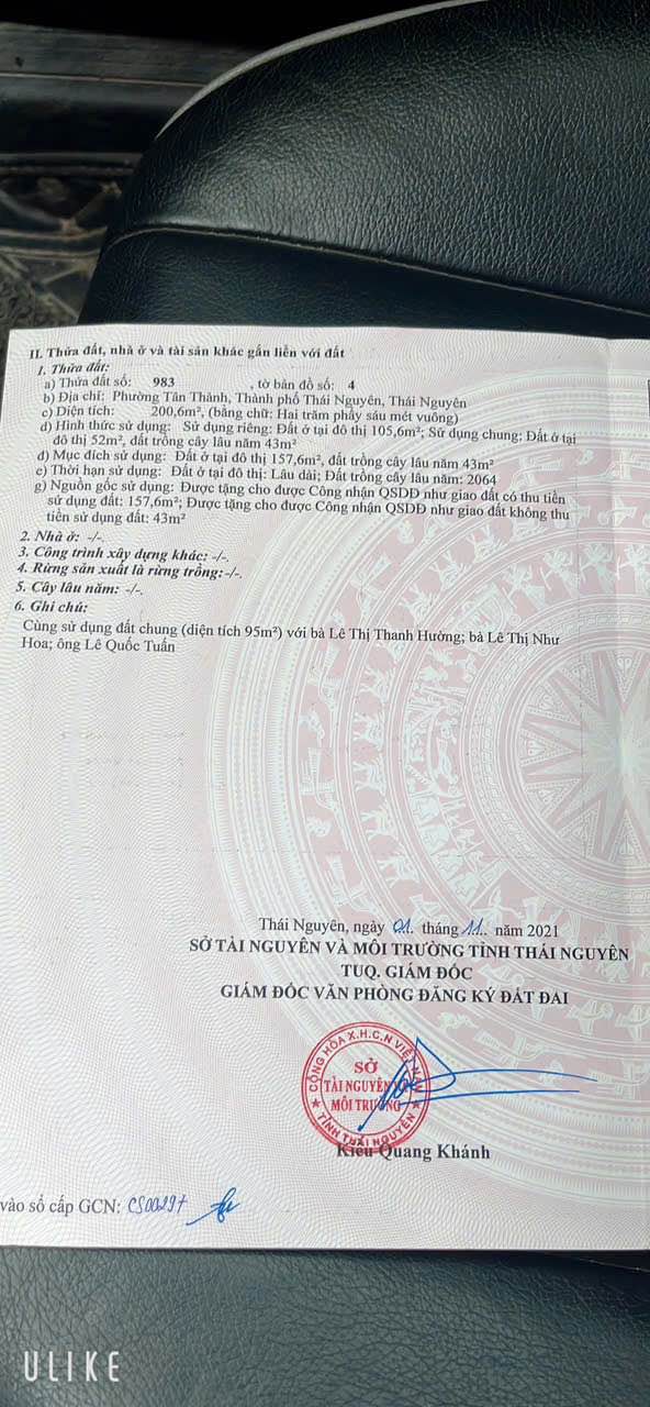 Đất thổ cư Tân Thành 105m² giá 580 triệu - Chính chủ bán gấp!