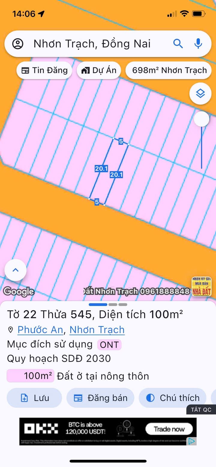 Đất tái định cư Nhơn Trạch 100m² giá 2.3 tỷ - Sổ đỏ chính chủ, xây dựng tự do!