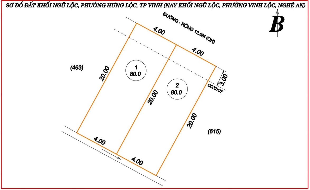 Đất nền Hưng Lộc Vinh 80m² giá 2 tỷ - Hướng Đông Bắc, vị trí tuyệt vời!
