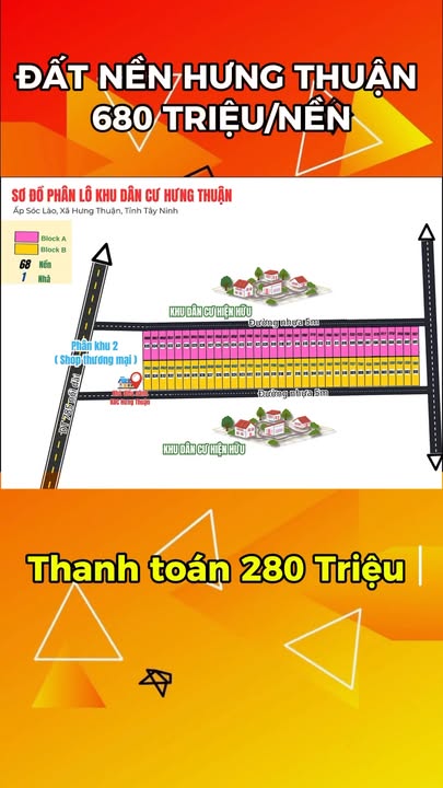 Đất nền Hưng Thuận, Tây Ninh 90m² chỉ 700 triệu - Đầu tư dễ dàng với chi phí 5 triệu/tháng!