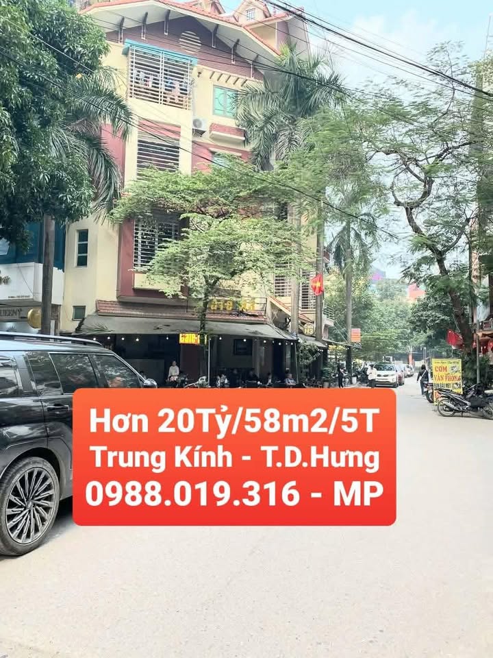 Mặt tiền FrontHouse Trung Kính 58m² giá 20 tỷ - Kinh doanh đỉnh cao!