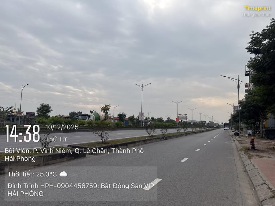 Đất nền Bùi Viện, quận Lê Chân, Hải Phòng 63m² giá 5.418 tỷ - Vị trí đẹp, giao thông thuận lợi!