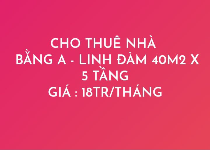 Nhà cho thuê đường Bùi Quốc Khái, Hoàng Mai 40m² giá 18 triệu - Phù hợp văn phòng và nhà ở!