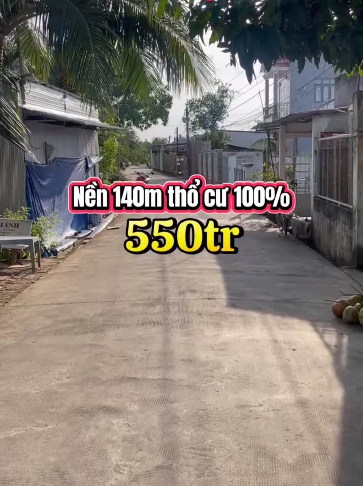 Đất nền Nhơn Ái, Phong Điền 140m² giá 550 triệu - Cơ hội đầu tư lý tưởng!