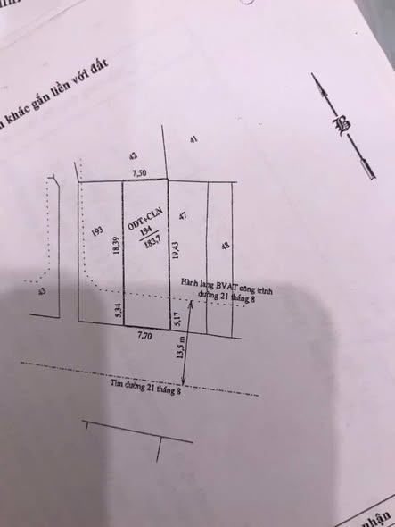 Đất mặt tiền đường 21/8, Đô Vinh, 50m² giá 2.2 tỷ - Cơ hội đầu tư tuyệt vời!