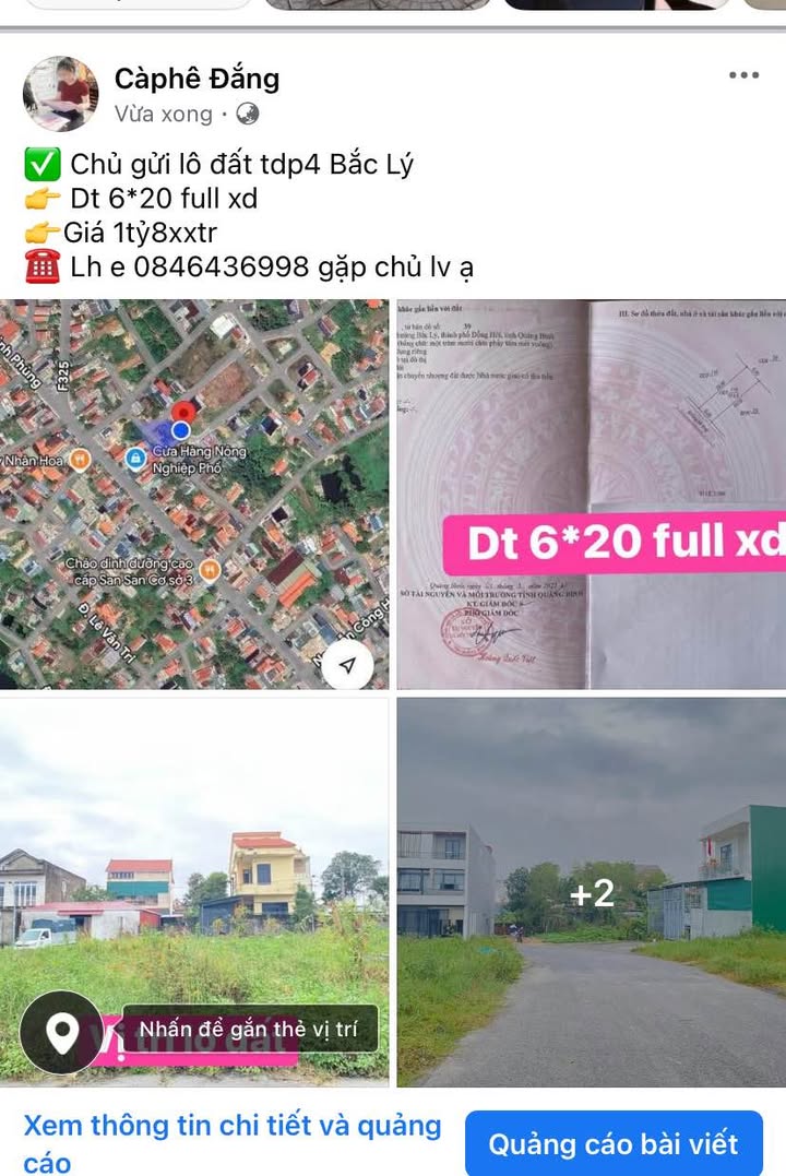 Đất nền Bắc Lý, Đồng Hới 120m² giá 1.8 tỷ - Đầu tư sinh lời ngay!