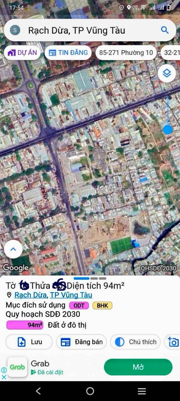 Bán đất hẻm 842 đường Bùi Thiện Ngộ, phường Rạch Dừa, 94m² giá 3.5 tỷ - Đất thổ cư chính chủ!