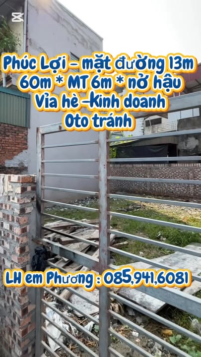 Đất Phúc Lợi Long Biên 60m² giá 11 tỷ - Vỉa hè ô tô tránh, kinh doanh thuận lợi!