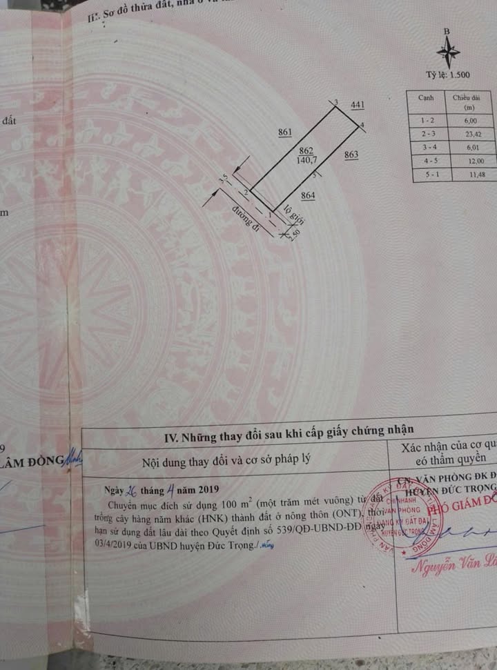 Đất nền Tân Hội, Đức Trọng 144m² giá 870 triệu - Sổ hồng riêng, bớt lộc nhẹ!