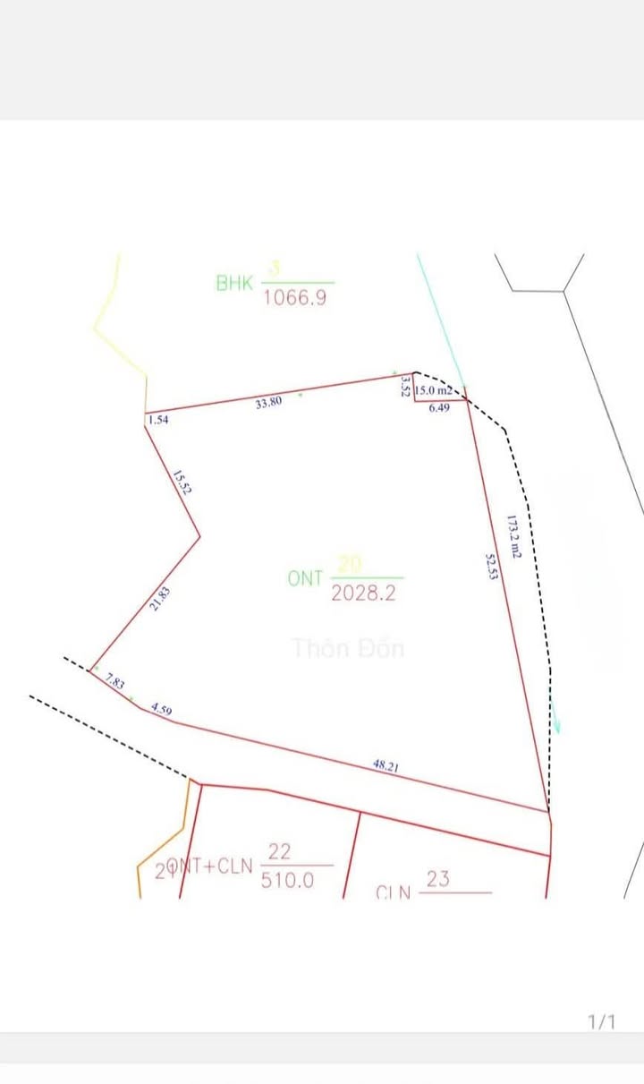 Đất nền mặt tiền 60m tại Thôn Đồn, Tam Dương 2028m² - Cơ hội đầu tư hấp dẫn!