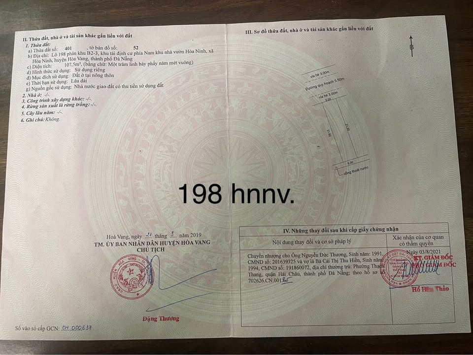 Đất TĐC Nam nhà vườn Hòa Ninh Đà Nẵng 107.5m² giá 1 tỷ - Đầu tư sinh lời ngay!