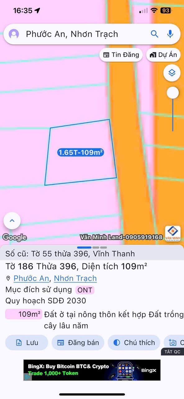 Đất nền Hùng Vương, Vĩnh Thanh, 109m² giá 1.65 tỷ - Cơ hội đầu tư hấp dẫn!