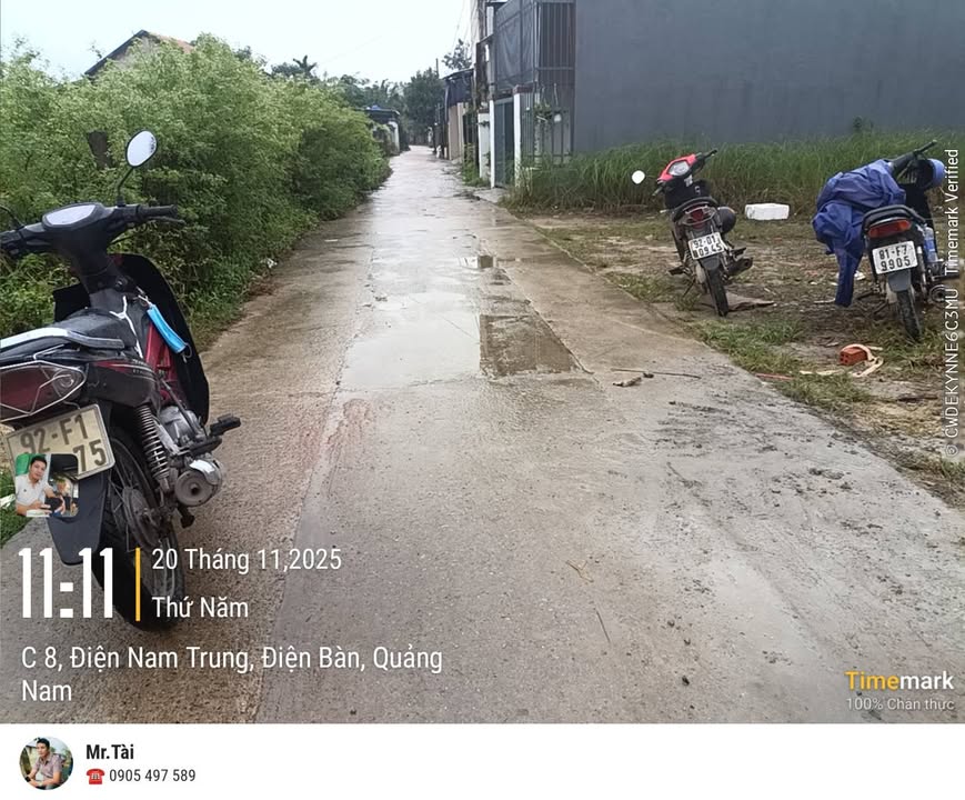 Đất nền Điện Nam Trung 599m² giá 1.15 tỷ - Không ngập lụt, ô tô vào tận nơi!