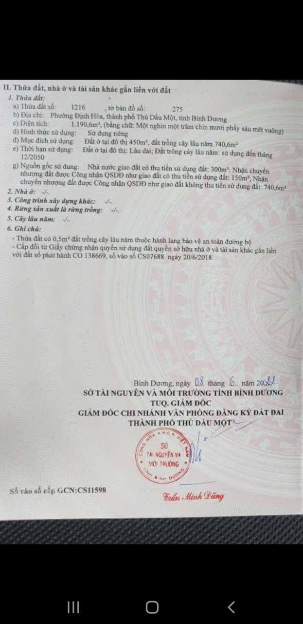 Đất nền góc mặt tiền đường DX82, Thủ Dầu Một 1190m² giá 27 tỷ - Cơ hội vàng đầu tư!