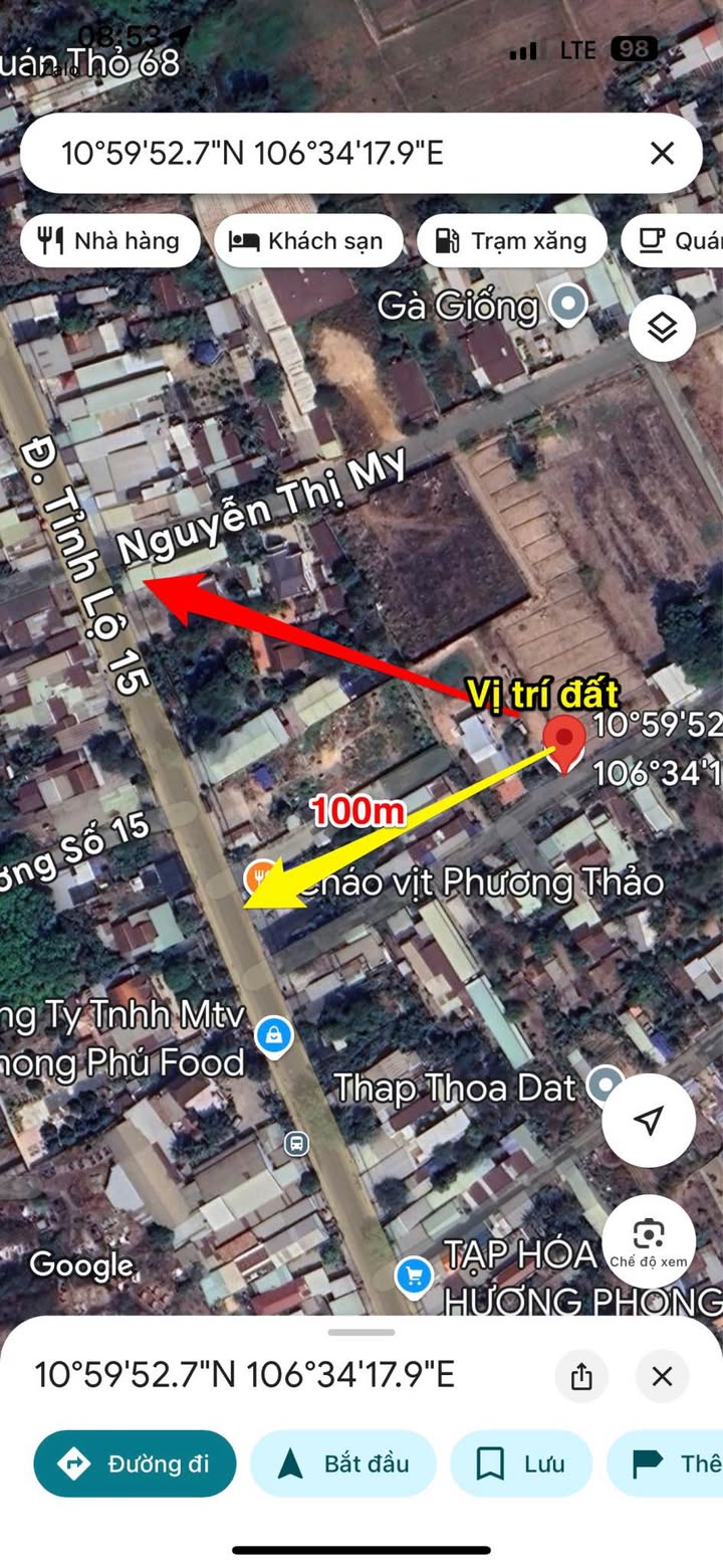 Đất thổ cư 370m² tại Trung An, Củ Chi - Giá 4 tỷ, sổ hồng chính chủ!