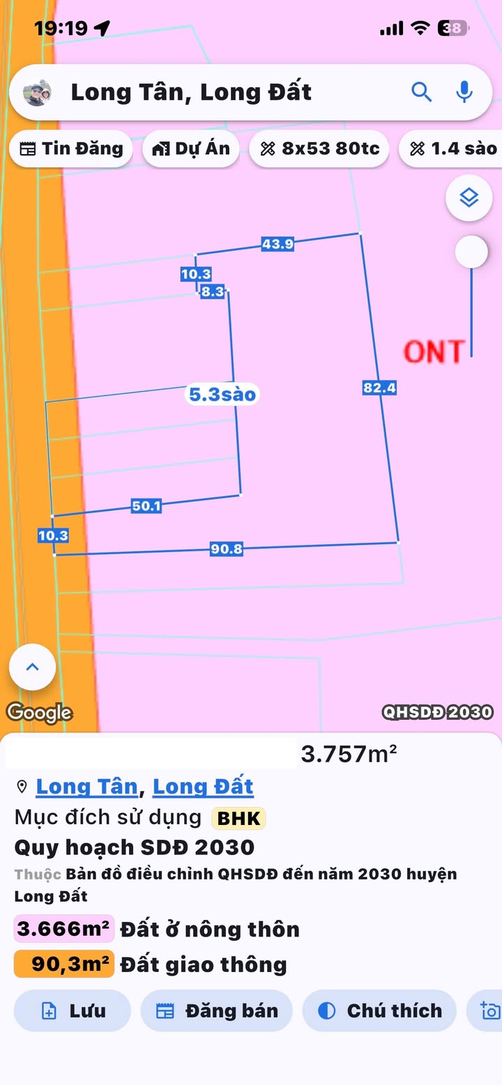 Kho bãi đẹp tại đường 765, xã Long Tân, Đất Đỏ, 3700m² - Giá 4.3 tỷ, sổ hồng chính chủ!