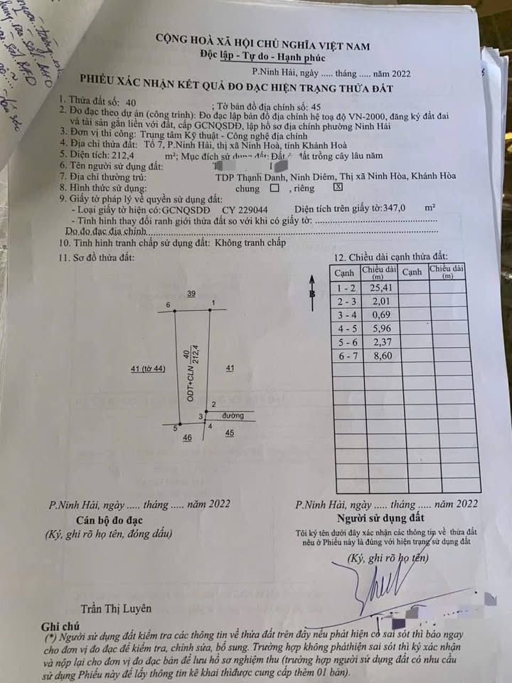 Đất nền gần biển Dốc Lết, Ninh Hòa 212m² giá chỉ 1.45 tỷ - Cơ hội đầu tư tuyệt vời!