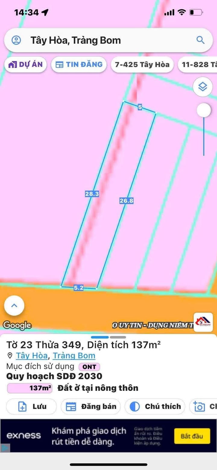 Đất mặt tiền kinh doanh Trảng Bom 140m² giá 1.1 tỷ - Cơ hội đầu tư lý tưởng!