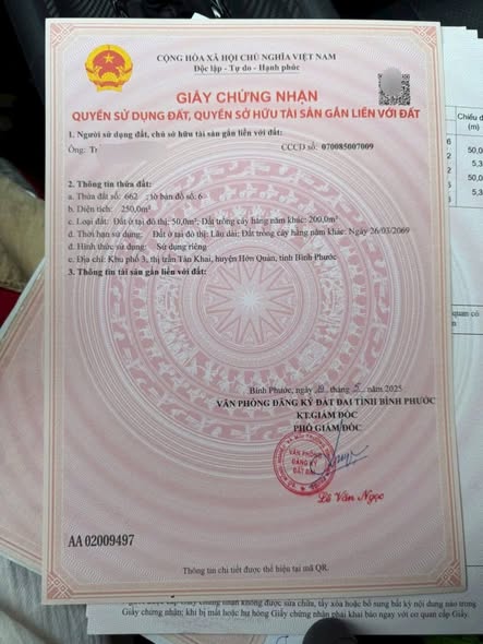 Đất nền Tân Khai Hớn Quản 250m² giá chỉ 300 triệu - Cơ hội đầu tư tuyệt vời!