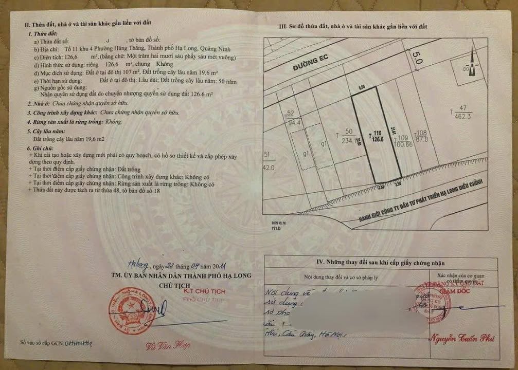 Đất mặt đường EC Hùng Thắng, Hạ Long 126.6m² giá chỉ từ 50 triệu - Tiềm năng kinh doanh lớn!