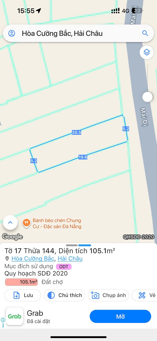 Đất nền tại đường Mai Dị, Hòa Cường Bắc 105m² giá 9.9 tỷ - Vị trí vàng dân trí cao!