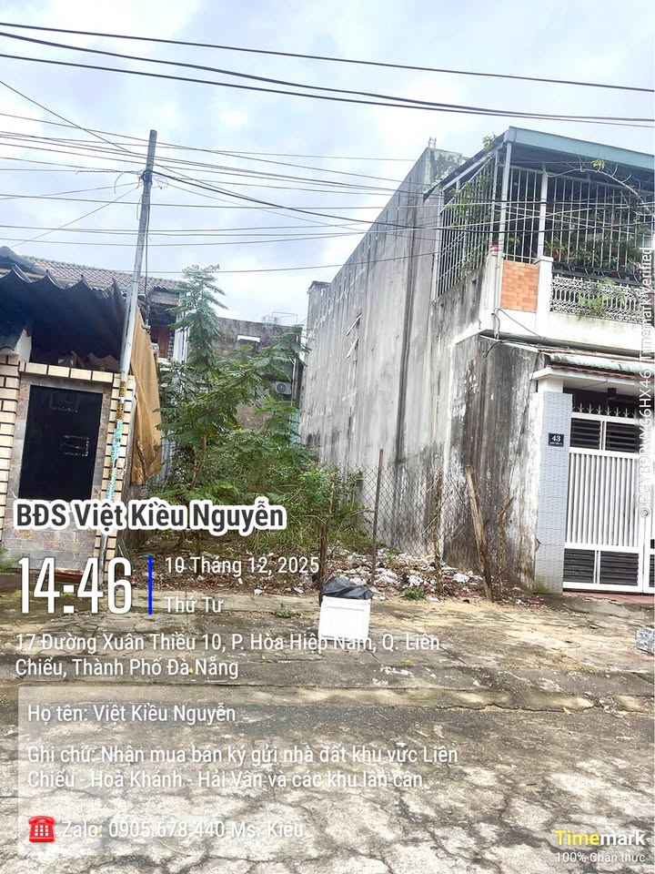 Đất nền Xuân Thiều Đà Nẵng 100m² giá 4 tỷ - Cơ hội đầu tư hấp dẫn!